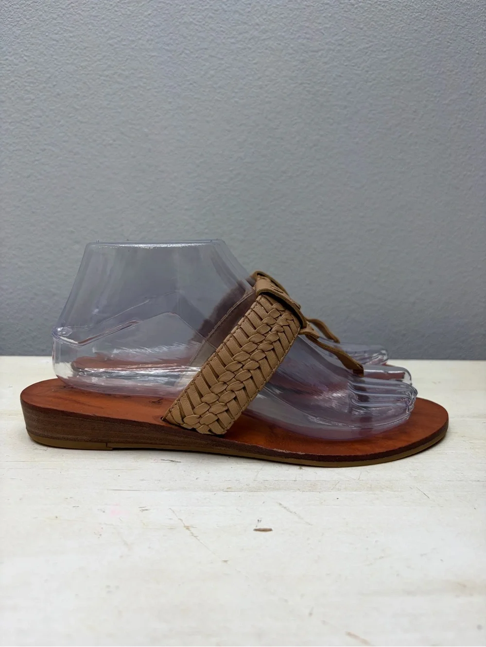 Jack Rogers Brown Leather Thong Sandals Size 8